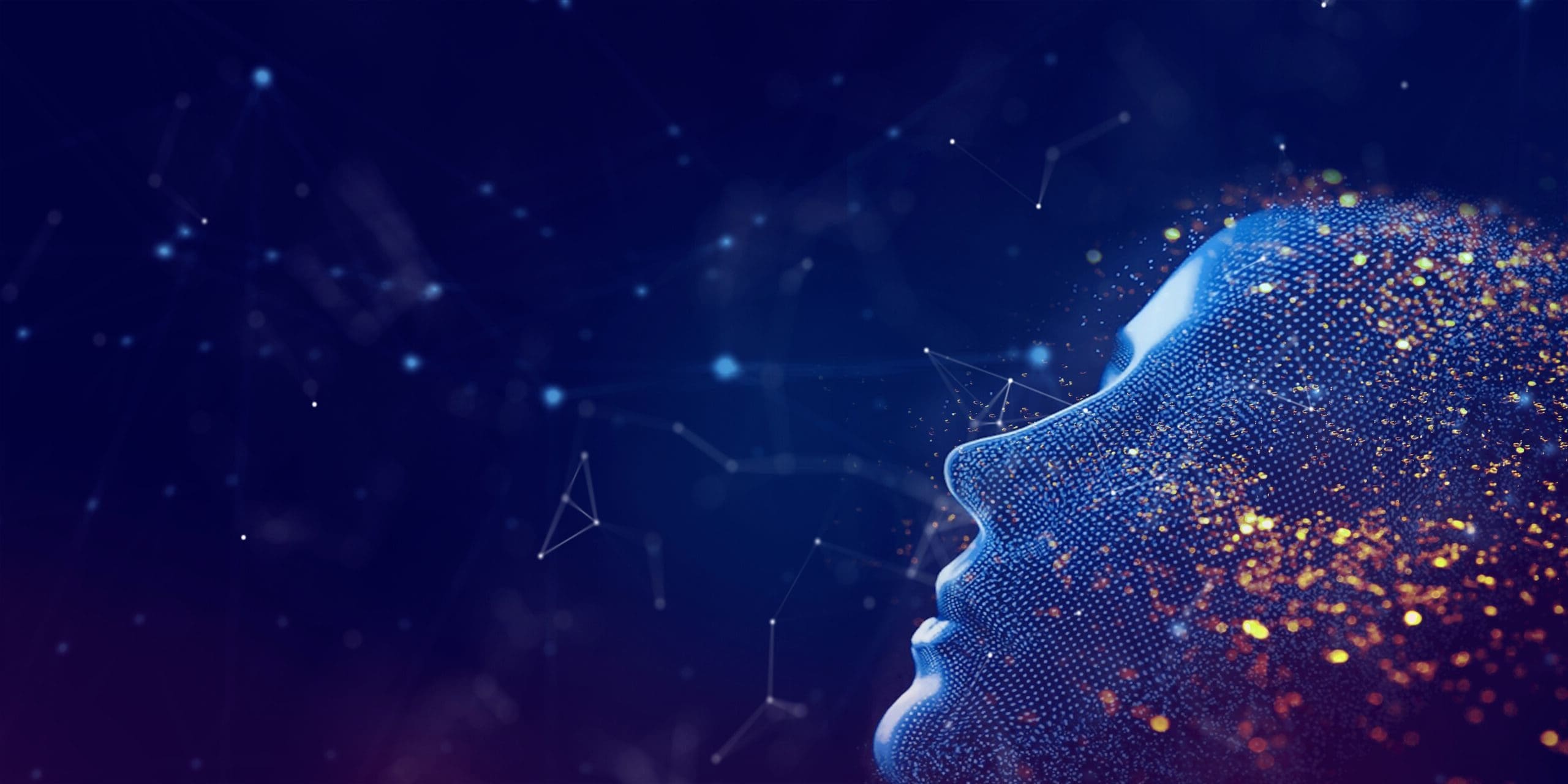 Big data and artificial intelligence concept. Machine learning a