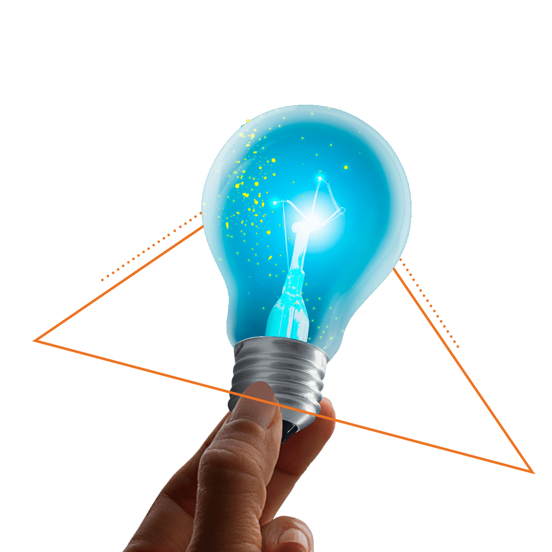 Holding lightbulb